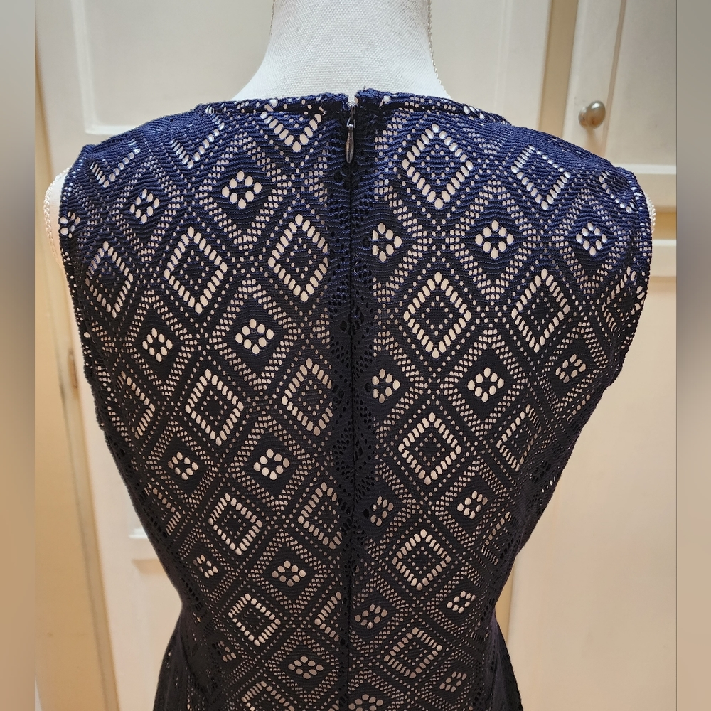 New York & Company Printed Color Block Wrap Dress - Picture 7 of 14